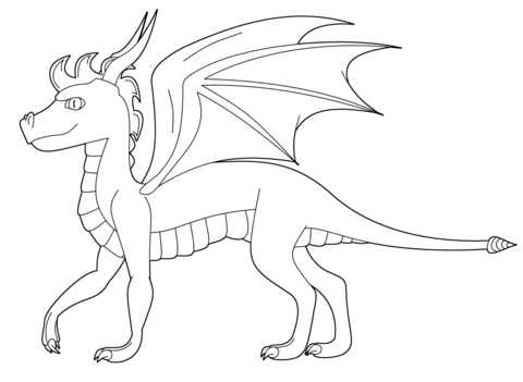 Spyro The Dragon Coloring Page